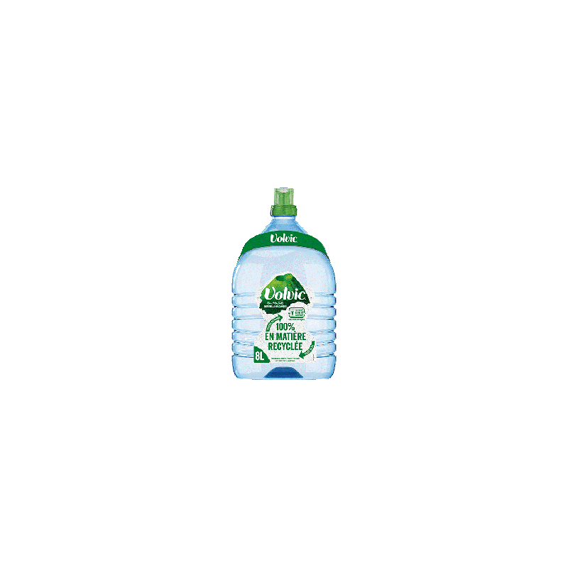 Volvic 8L 100% plastique recyclé