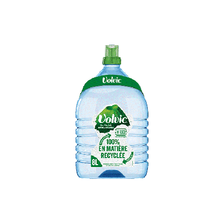 Volvic 8L 100% plastique recyclé